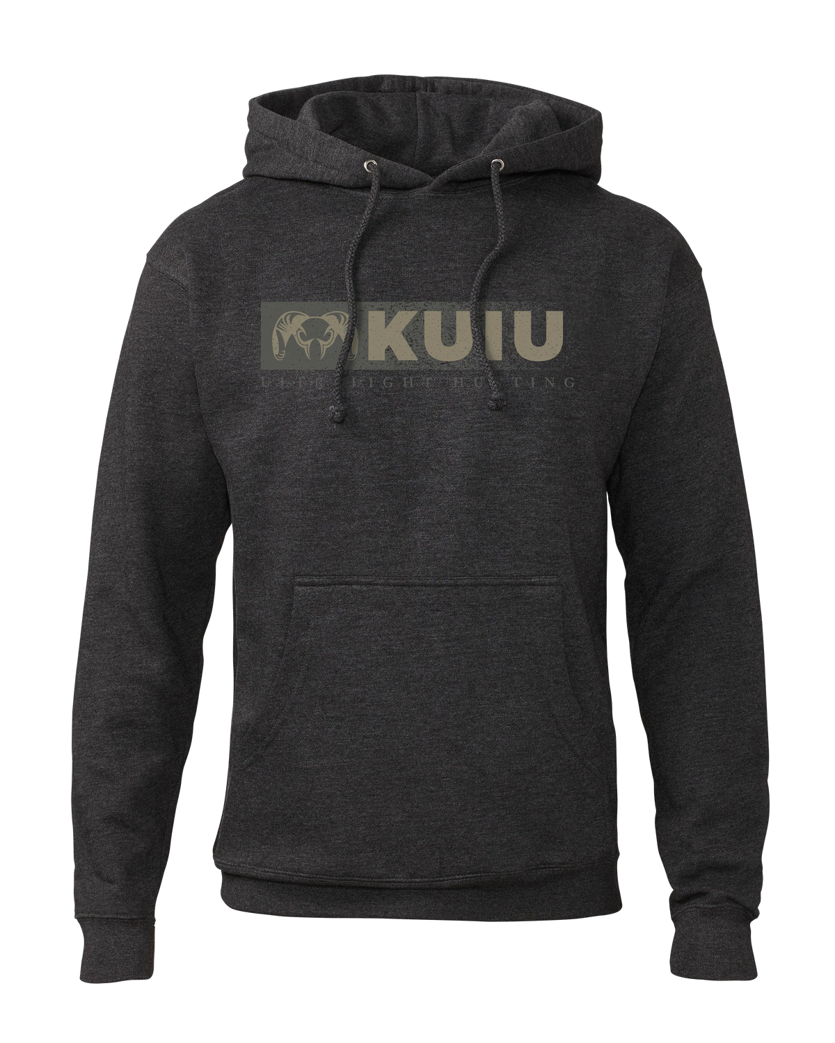 KUIU Distressed Logo Hoodie | Charcoal