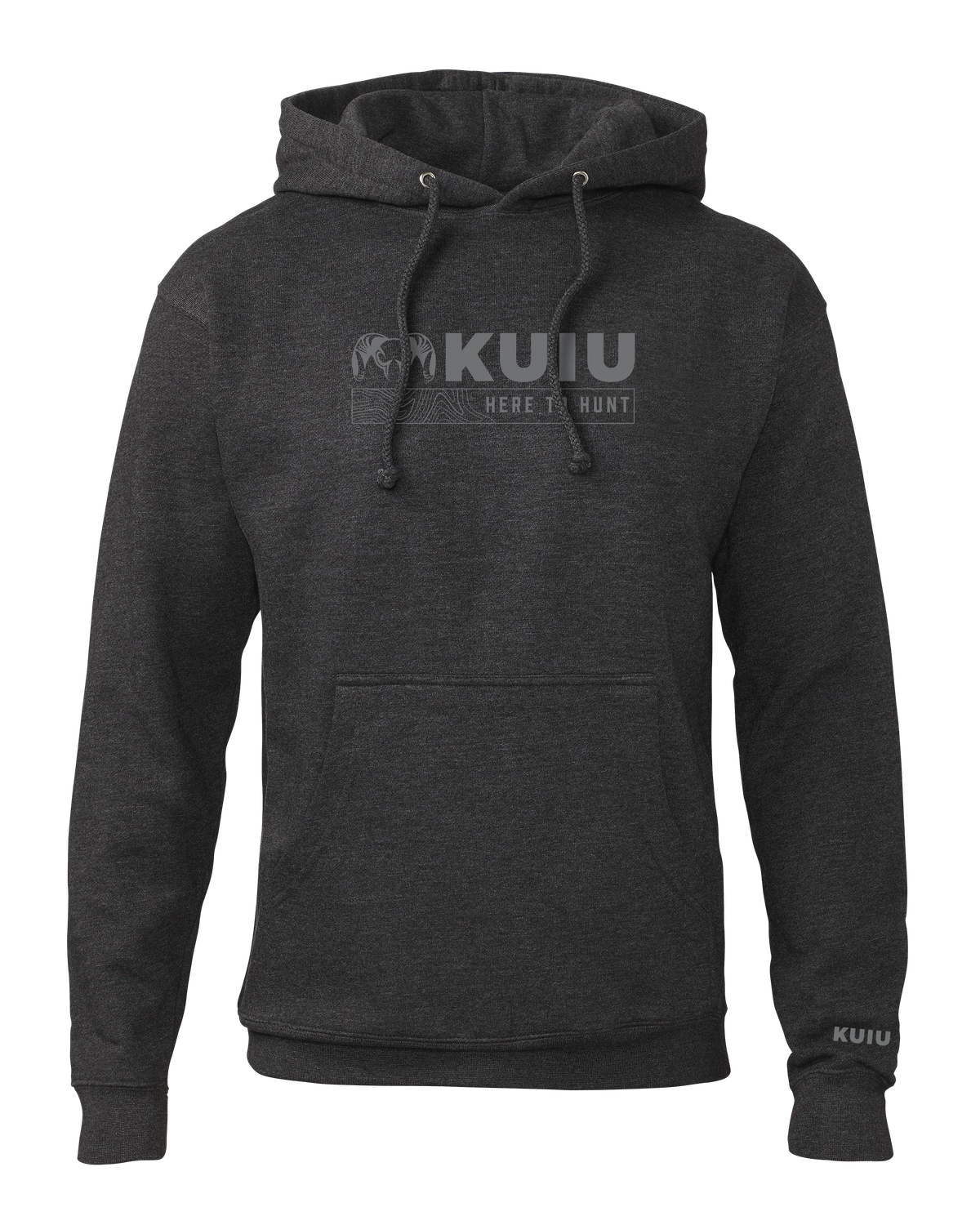 KUIU Topo Here to Hunt Hoodie | Charcoal