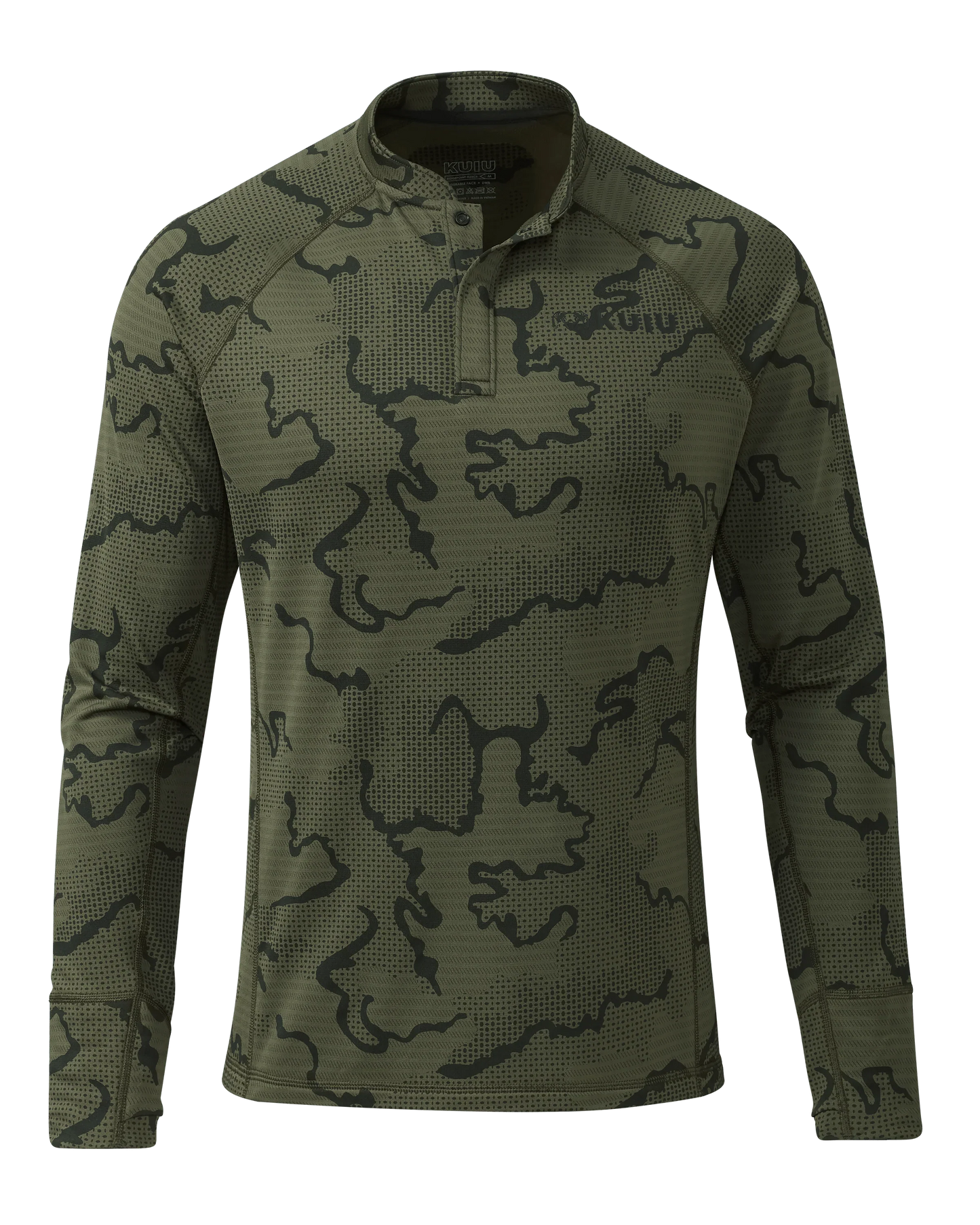 Ridgepoint Fleece Henley | Olive Tonal