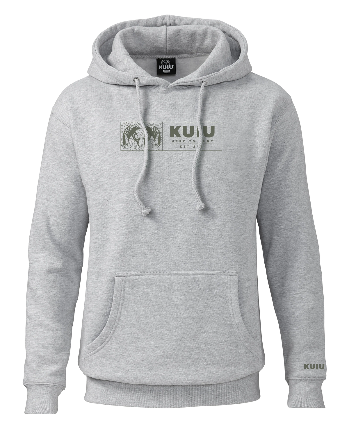 KUIU Topo Block Hoodie | Heather Grey