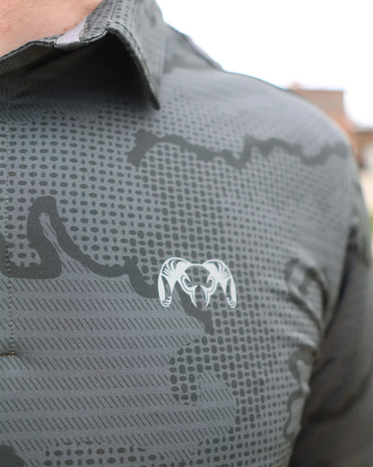 KUIU Performance Polo | Heather Steel Blue