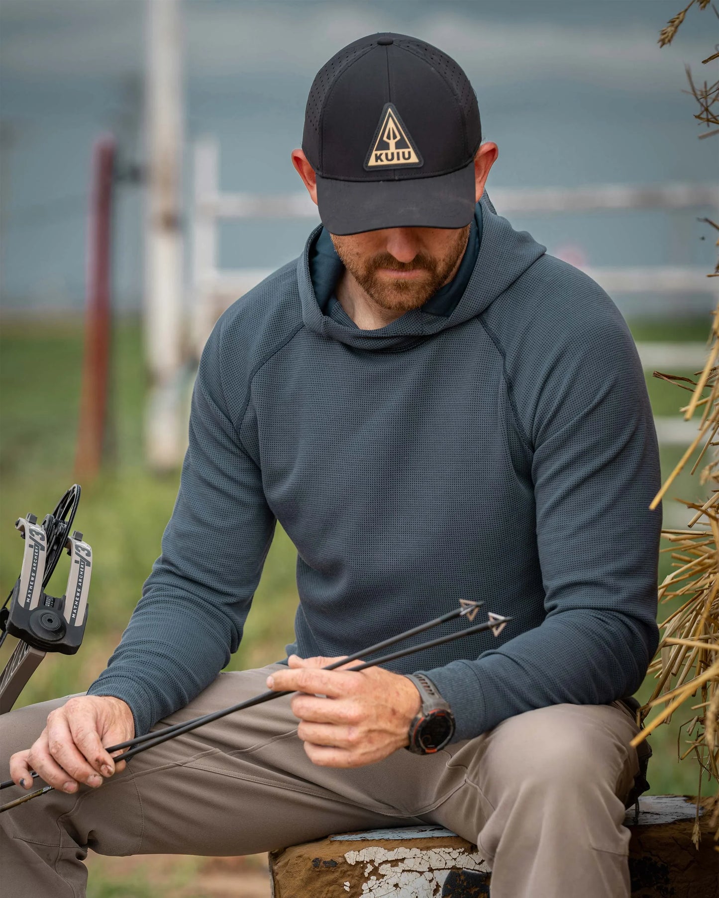 Canyon Waffle Hoodie | Steel Blue Heather